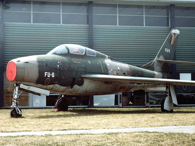 FU-6 Republic F-84F Thunderstreak Belgium Air Force. Now preserved at RAF Cosford