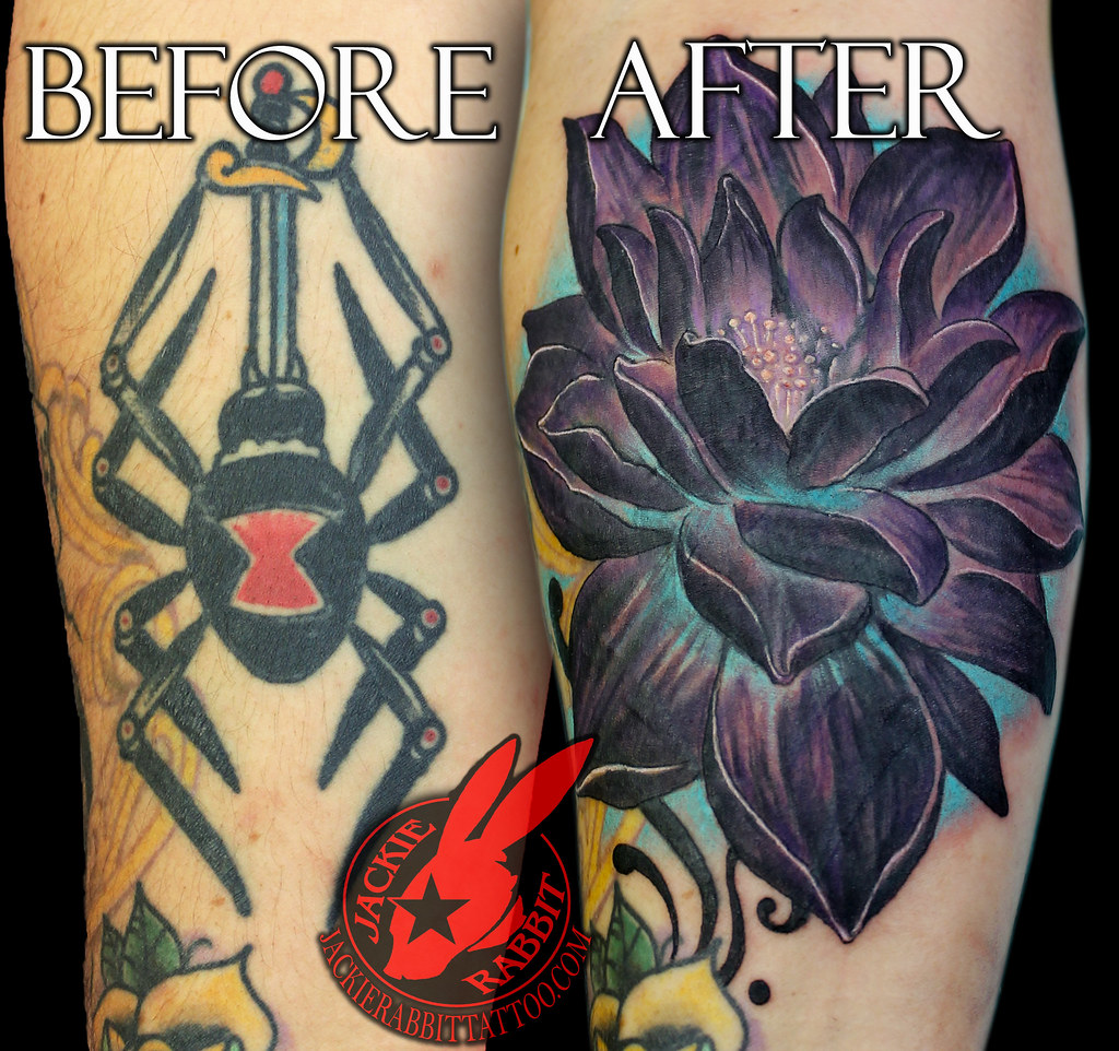 Black Tattoo Cover Up With Color Tattoo Designs Ideas