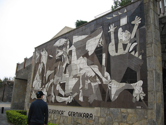 Picasso reproduction in Guernica