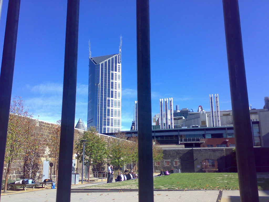 Melbourne Central building from Old Melbourne Jail