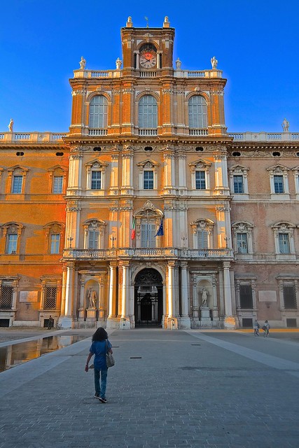 The colors of Modena. Palazzo Ducale. Piazza Roma.