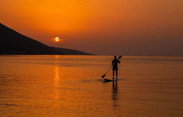 Sup at sunset