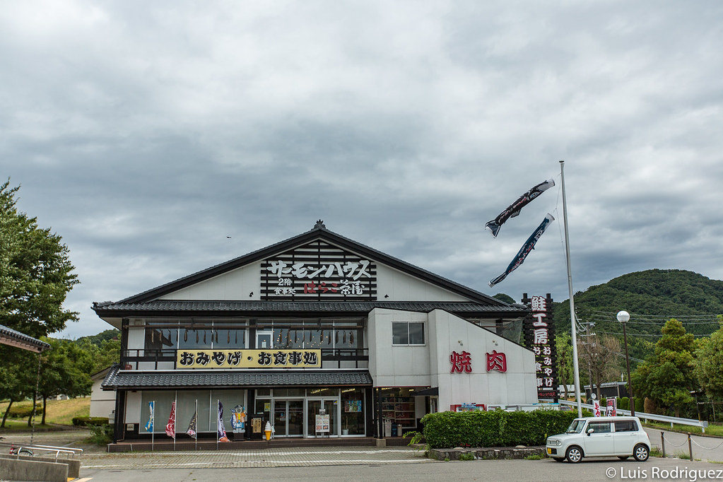 Sakenobori o banderolas de salmón en Murakami (Niigata), por el Kodomo no Hi