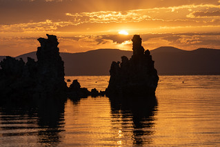 Sunrise at Mono Lake in Mono County California in the Eastern Sierra Nevada mountains