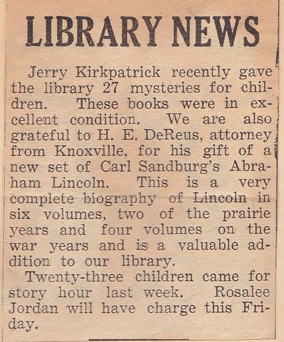 SCN_0015 Library News by Marian featuring Jerry Kirkpatrick mystery donation