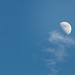 Moon in the daytime sky
