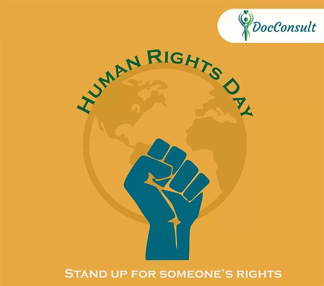 Human Rights Day recognizes the work of human rights defenders worldwide who act to end discrimination. Stand up for someone's rights. #HumanRightsDay #Dec10 #DocConsult #HumanRights4All  www.docconsult.in