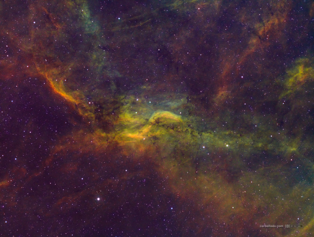 Propeller Nebula (Simeis 57) in HSTrgb