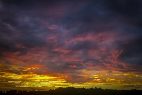 sunset colorful sky clouds kentucky ky usa america nature landscape color dusk
