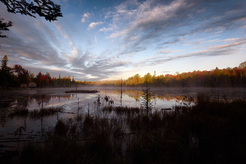 Northern Ontario Sunrise by Mustang Joe, Sunrise over a pond in northern Ontario.publicdomain d750 nikon