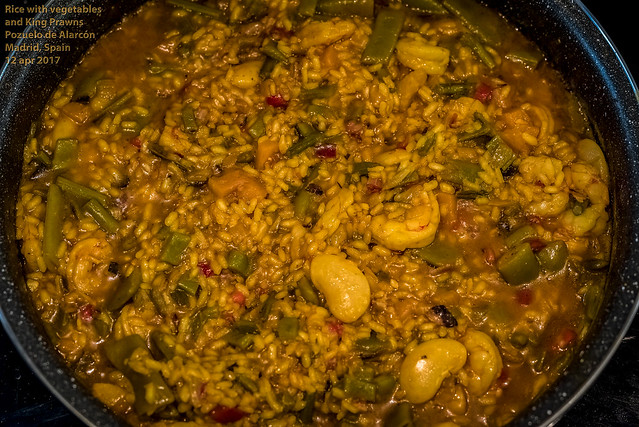 HOME MADE RICE WITH VEGETABLES AND KING PRAWNS, 2017