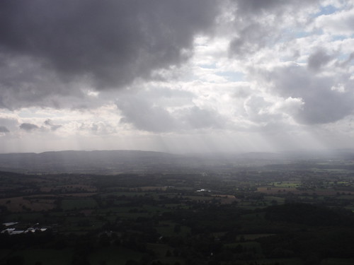 Light Breaking Through Clouds: on Worcestershire Beacon SWC Walk 324 The Malvern Hills (Great Malvern Circular or from Colwall)