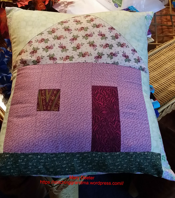 quick Pillow project with granddaughter