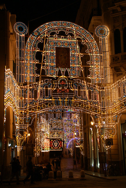 Palermo, Piazza di Sant'Anna ai Lattarini, Festa di Maria SS. della Mercede, Illumination