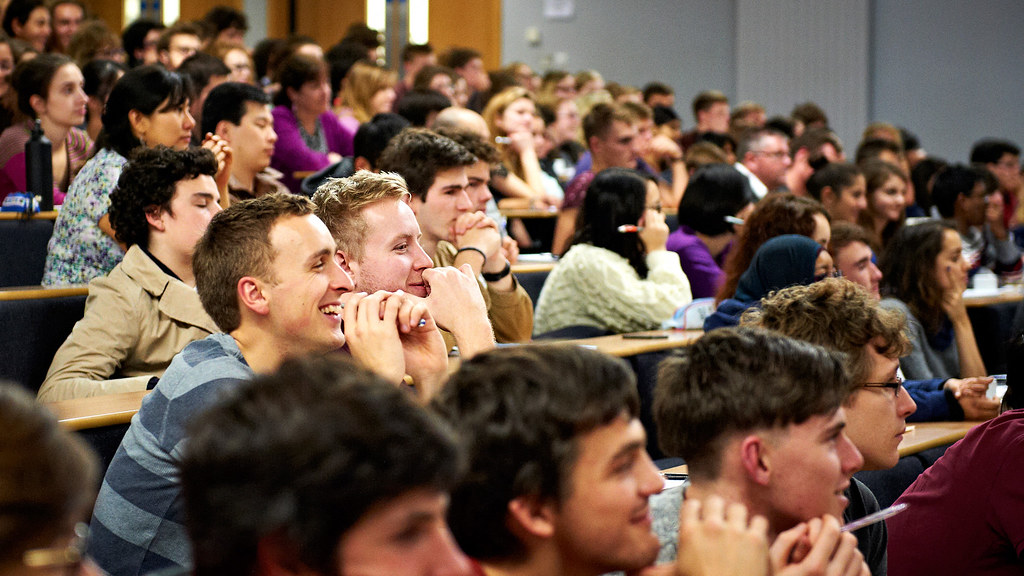 students in a lecture theatre