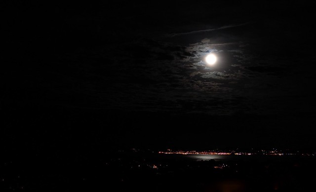 full moon over St Tropez