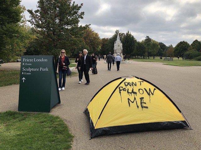 Tents as exhibitions during Frieze art week 2018