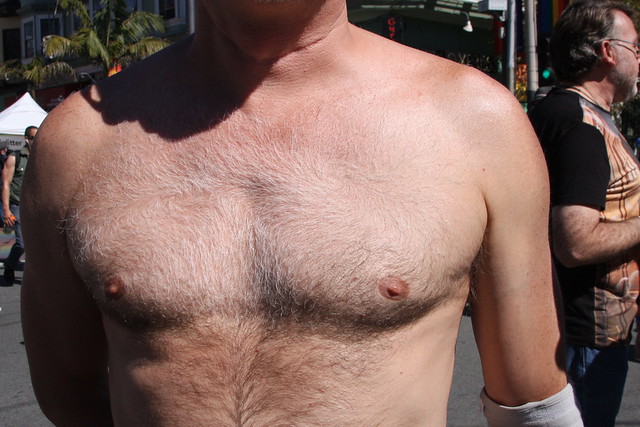 HELLA SEXY HAIRY MUSCLE DADDY ! CASTRO STREET FAIR 2018 ! ( safe photo )