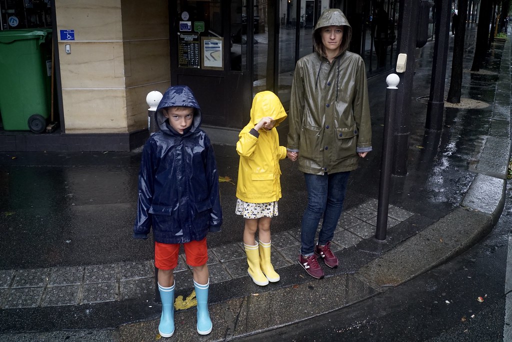 Children in raincoats. Paris, France danilamel Flickr