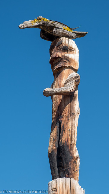 Totem poles in Gitanyow, BC