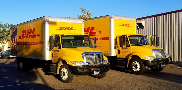 Pair of DHL International trucks