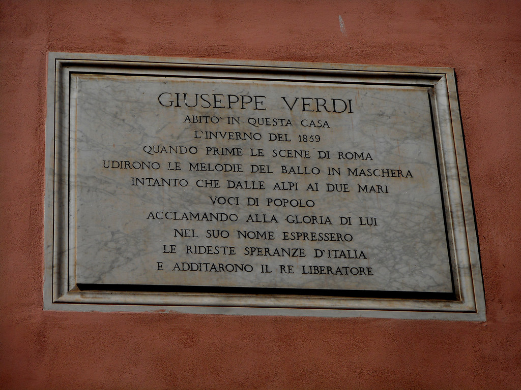 Giuseppe Verdi's house (year 1859) at Via del Campo Marzio in Rome