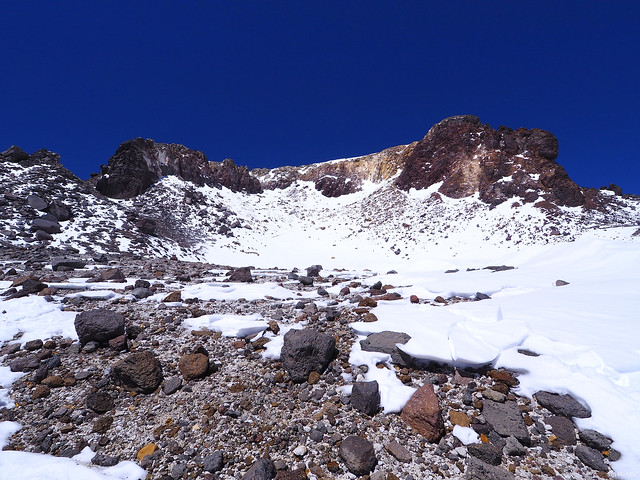 Nevado Ojos del Salado (6893m) crater rim