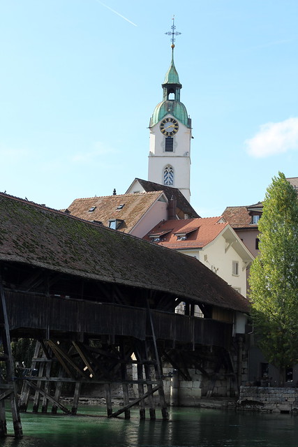 Stadtturm Olten ( Baujahr 1521 - Turm Tower Kirchturm Kirche Chiuche church église temple chiesa ) in der Altstadt - Stadt Olten an der A.are im Kanton Solothurn der Schweiz