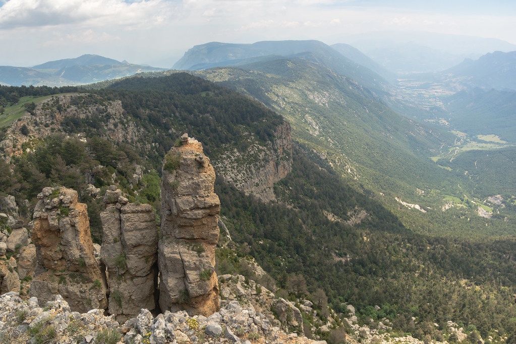 La Vall de Cabó des de l'Asllavissada, a la collada de Falcó
