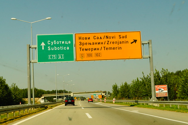 Subotica A1 E75 ↑ Novi Sad, Zrenjanin, Temerin →