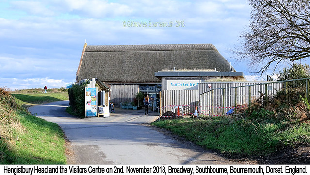 Hengistbury Head and the Visitors Centre on 2nd. November 2018, Broadway, Southbourne, Bournemouth, Dorset. England.