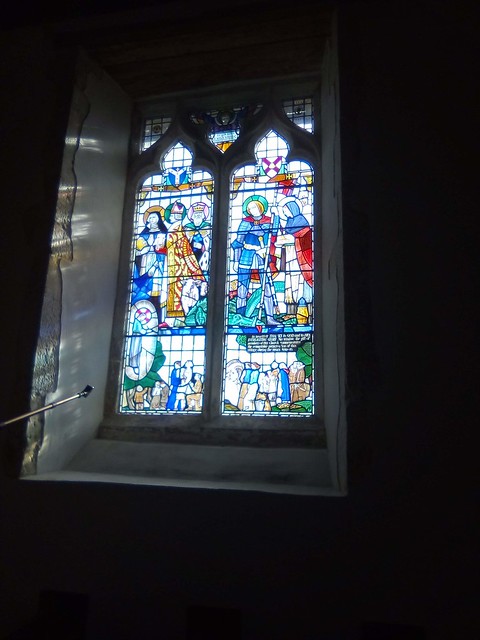 Cowden Village Church stained glass window 