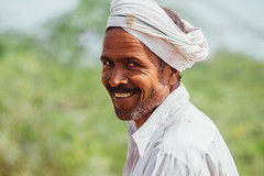 Smiling Man in Turban, Uttar Pradesh India