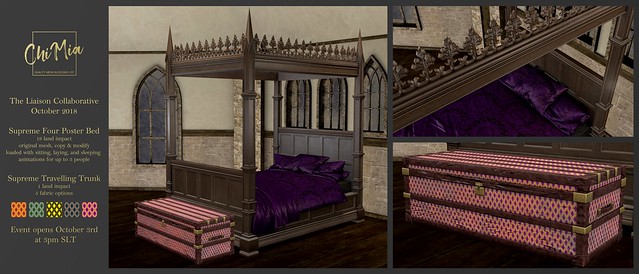 ChiMia - Supreme Four Poster Bed & Travelling Trunk for TLC October 2018