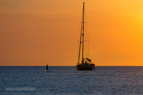 Sunset with yachts near Phuket island, Thailand               XOKA2019s | by Phuketian.S