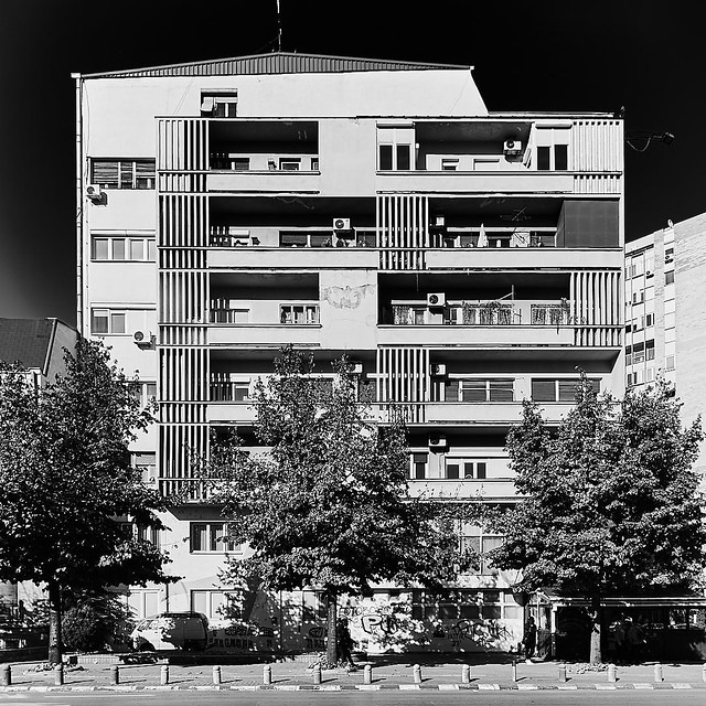 Stanbeno delovna kula Skopje, Macedonia by Dragoljub Vapa, Rosanda Mincheva - 1954