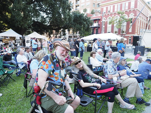Jerry Siefken on the scene in Lafayette Square during Crescent City Blues & BBQ Fest 2018. Photo by Michele Goldfarb.