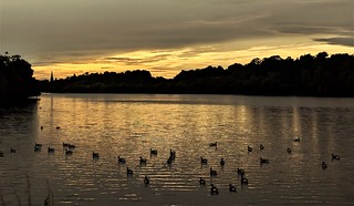 Sunset on Clumber lake