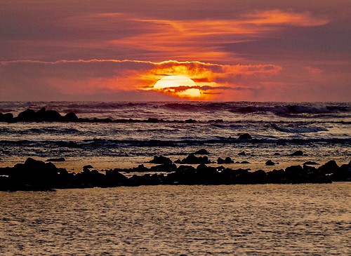 peaceful love horizon waves tife reef rocks closeup sea travel orange clouds waterscape ocean sun sunset