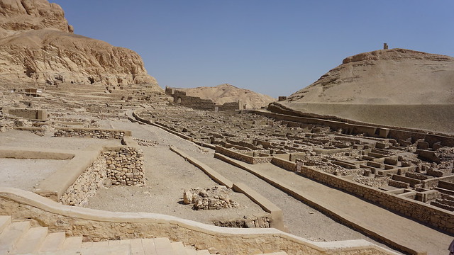 The former Village of Qurna (or Old Gourna), the Necropolis of the Nobles, West Bank, Luxor, Egypt.