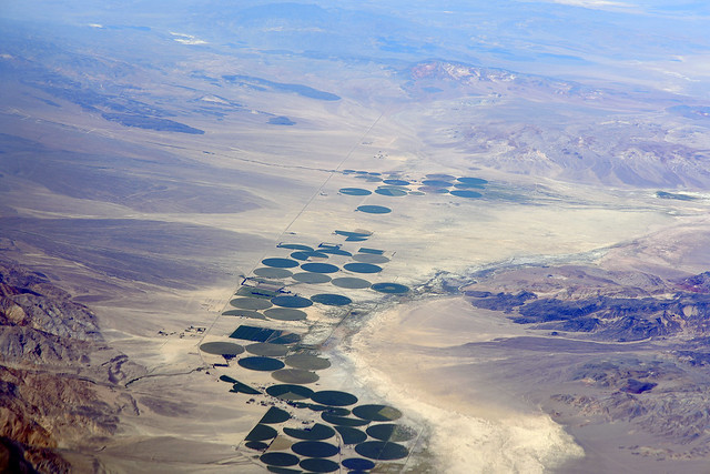 Aerial view of Fish Lake Valley and the Fish Lake Valley Fault Zone, Mono County, California and Esmeralda County, Nevada