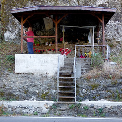 Rila - the gorge, wayside shrine to St Natalia