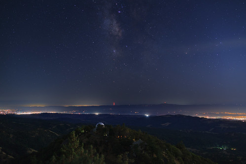 lickobservatory mounthamilton santaclaracounty california night stars sky milkyway landscape southbay telescopedome citylights