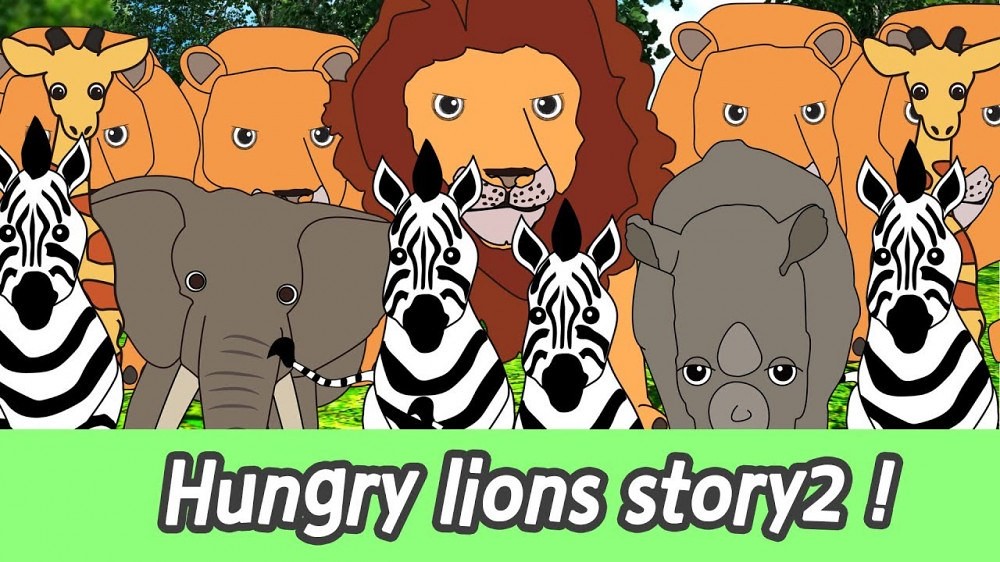 EN] Hungry lions story2, animal names for kids, kids engl… | Flickr