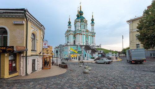 hdr sunrise religious architecture baroque standrew’sdescent standrew’schurch church ukraine2018 ukraine kiev sigma816mm fused raw
