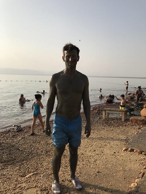 The Dead Sea Mud, the Marriot Beach, the Dead Sea Marriott Resort & Spa, Jordan.