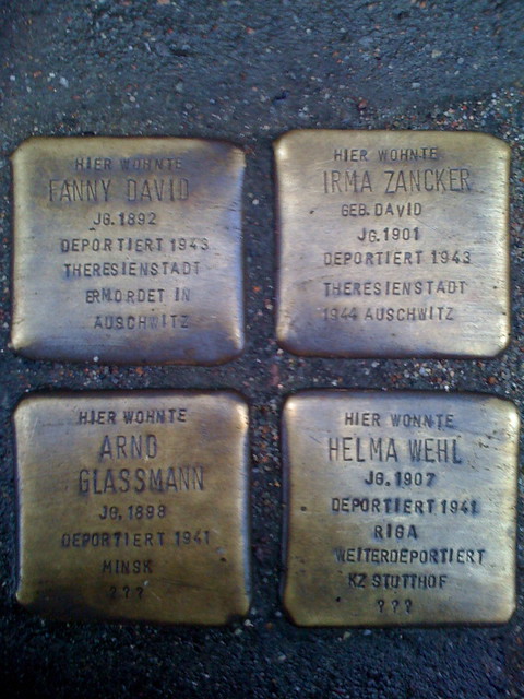 Fanny David, Irma Zancker (geb. David), Arnd Glassmann und Helma Wehl, Haynstraße 5, Hamburg-Eppendorf