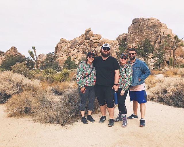 This year's annual #TeamVruitmans adventure has taken us to Joshua Tree – the land of weird art, townie bars, cute cacti, and heady crystals. Exploring Hidden Valley Trail today was beautiful. The Mojave Desert is much more interesting than the Colorado D