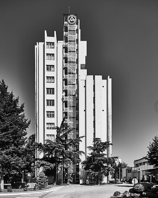 Alkaloid Building Skopje, Macedonia by Aleksandar Serafimovski - 1974