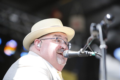 John Papa Gros at Crescent City Blues & BBQ Fest - 10.13.18. Photo by Michele Goldfarb.